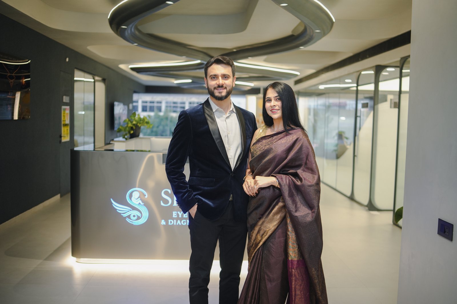 Dr. Anuj Kodnani and Dr. Shivani Kodnani, founders of ShivAnuj Eye Hospital & Diagnostic Center